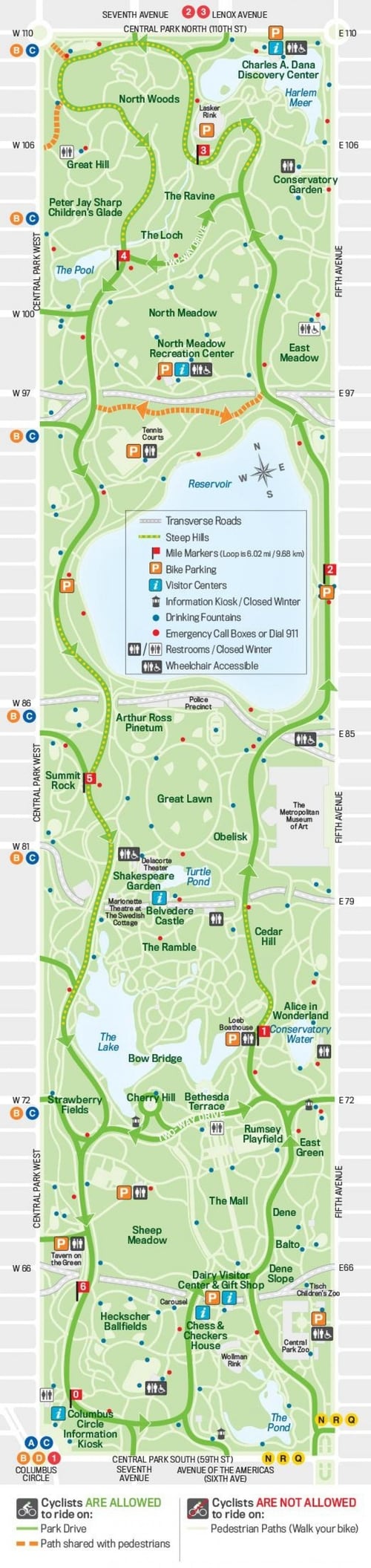 Central Park NYC map