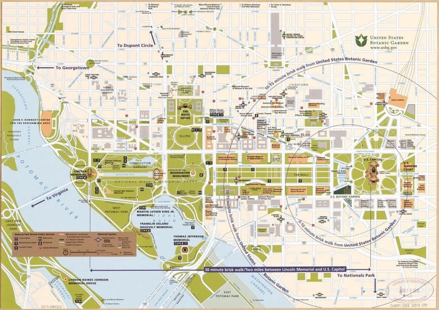 The street map of Washington D.C.