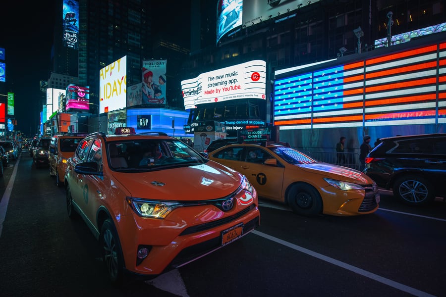 Times Square, bus tours to new york city