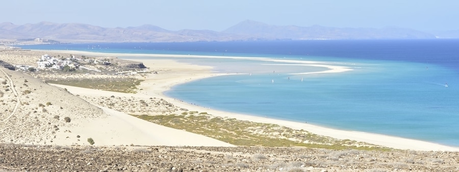 Sotavento, one of the best beaches in Fuerteventura Canary Islands