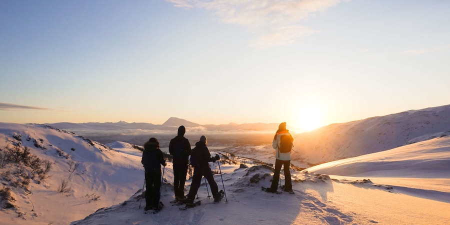 Snowshoeing, one of the top things to do in Tromso in winter