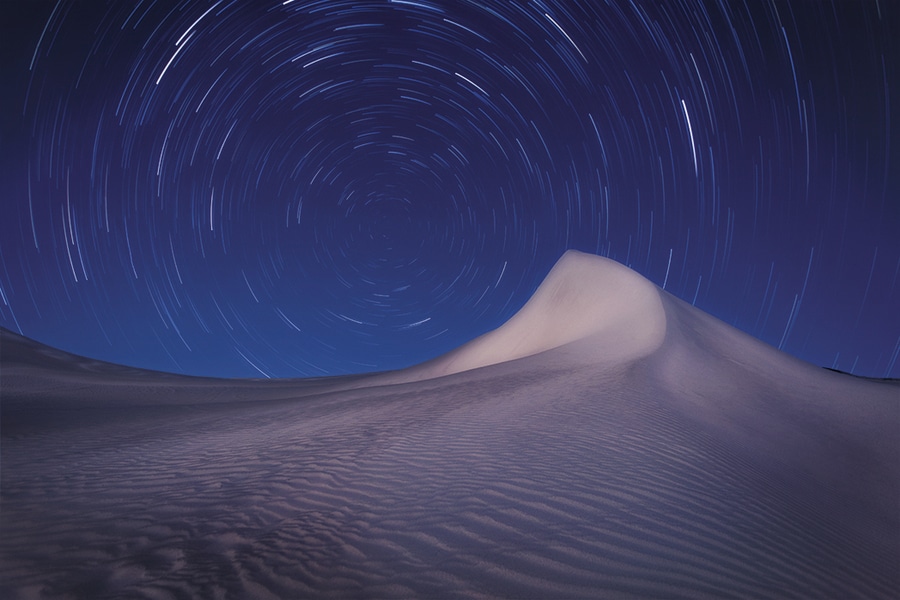 shooting stars example long exposure landscape photography