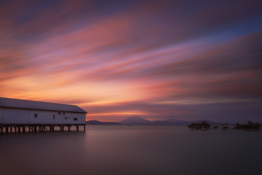 ultra long exposure photography with clouds