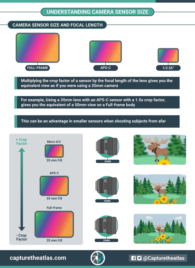 camera sensor size and focal length explained