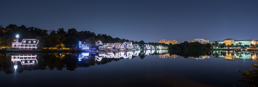 Boathouse Row, places to go in Philadelphia at night