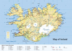 Iceland map for tourist