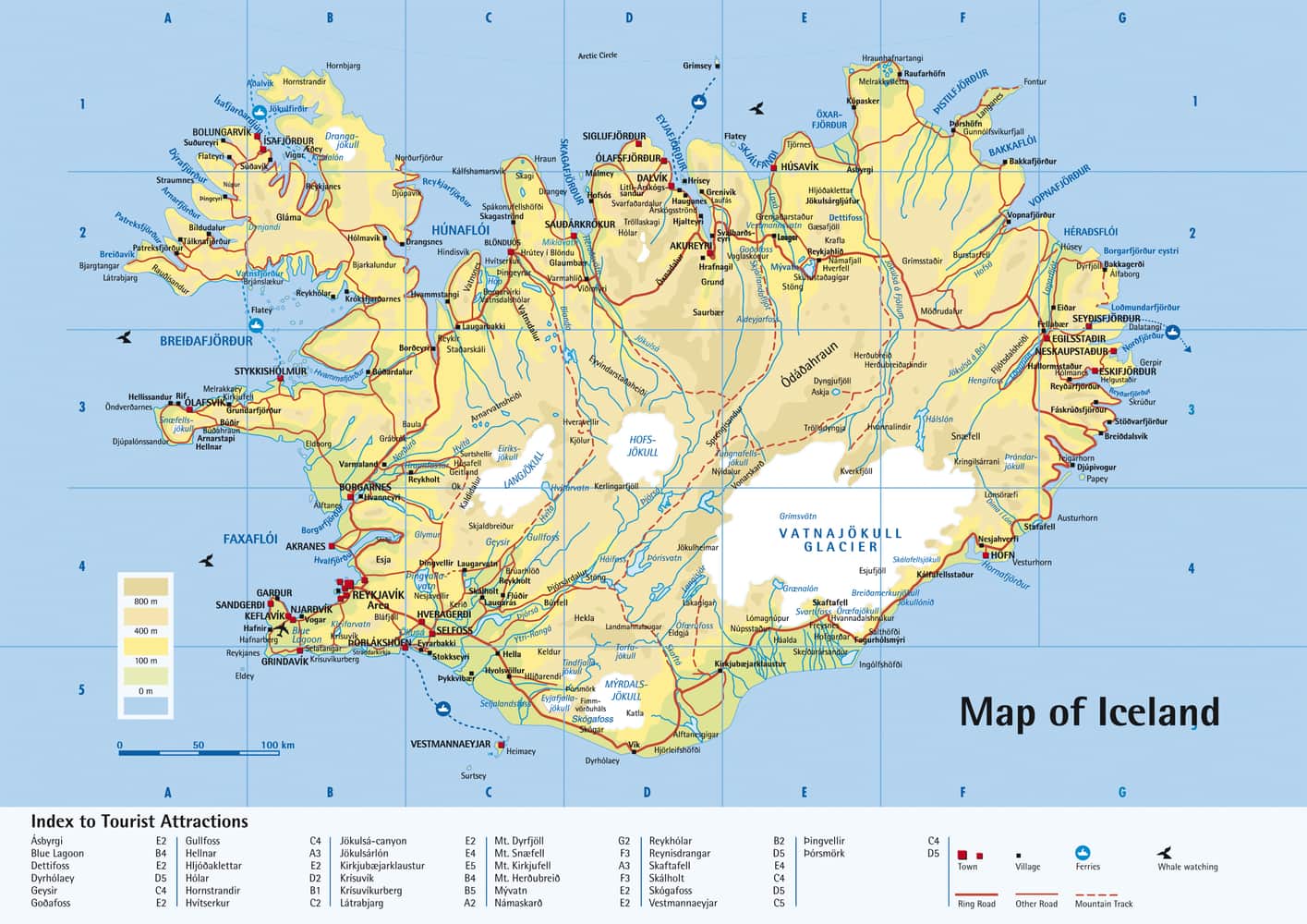 Iceland map printable