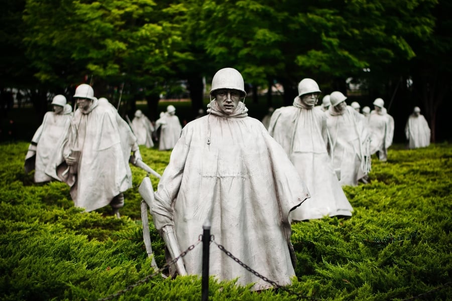 Korean War Veterans Memorial in Washington D.C., USA