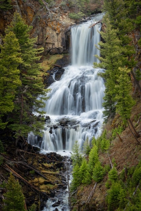 Undine Falls, unas cascadas donde ir en Yellowstone