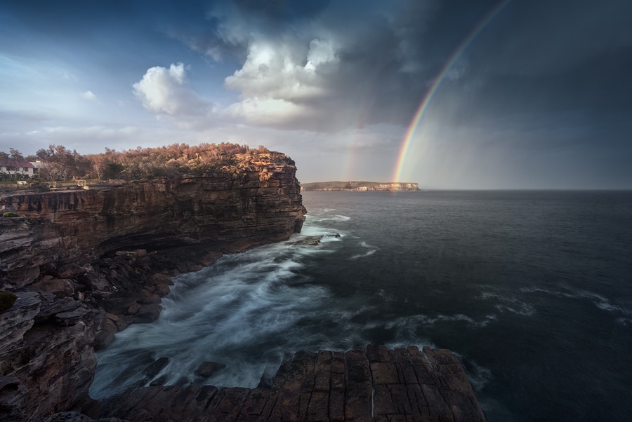 ocean photography rainbow
