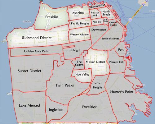 mapa de vecindarios de san francisco donde alojarse