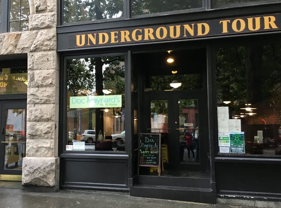 Horarios del tour subterráneo de Seattle