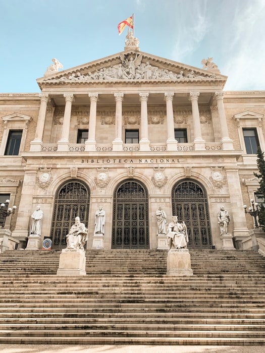 Biblioteca Nacional de España, sitios turísticos de Madrid, España