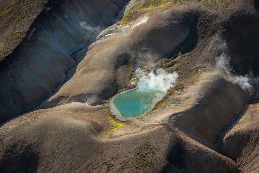 Iceland hot spring, iceland volcano helicopter tour
