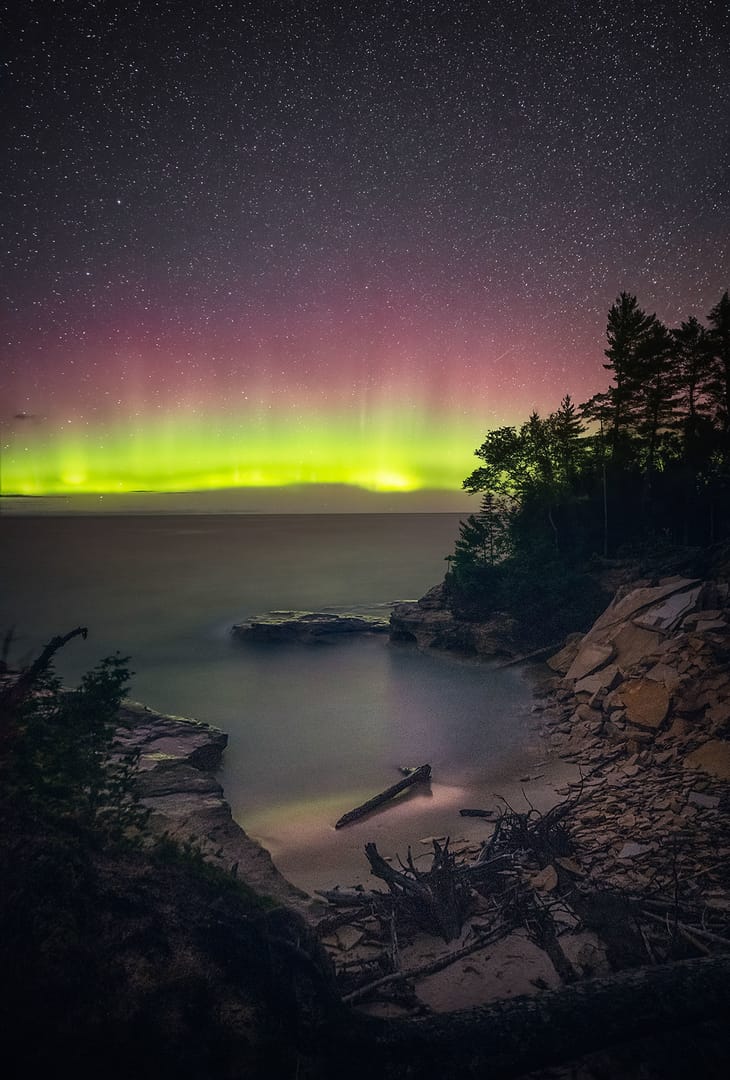 Aurora Borealis in Michigan, USA
