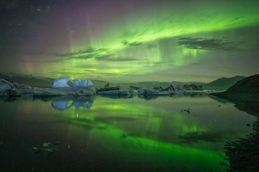 Jokul, Iceland Northern Lights