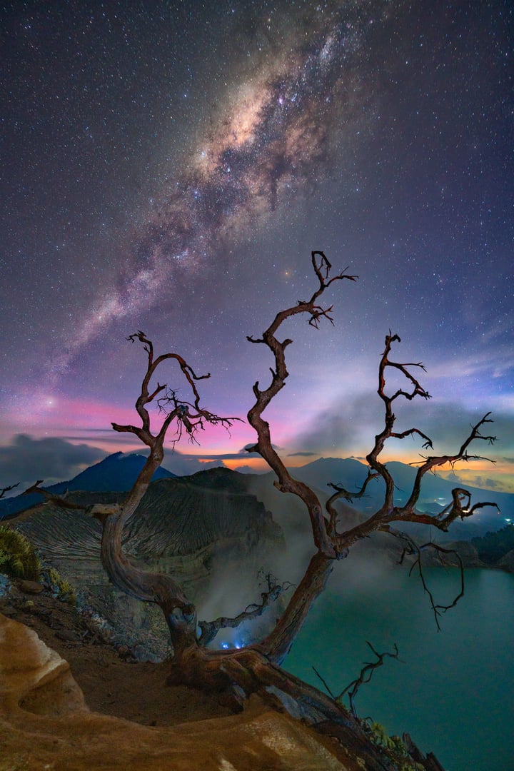 Milky Way volcano Indonesia