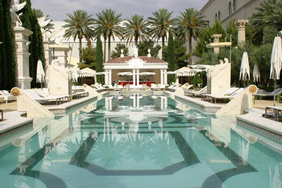 Garden of the Gods at Caesars Palace, hotels with the best pools in las vegas