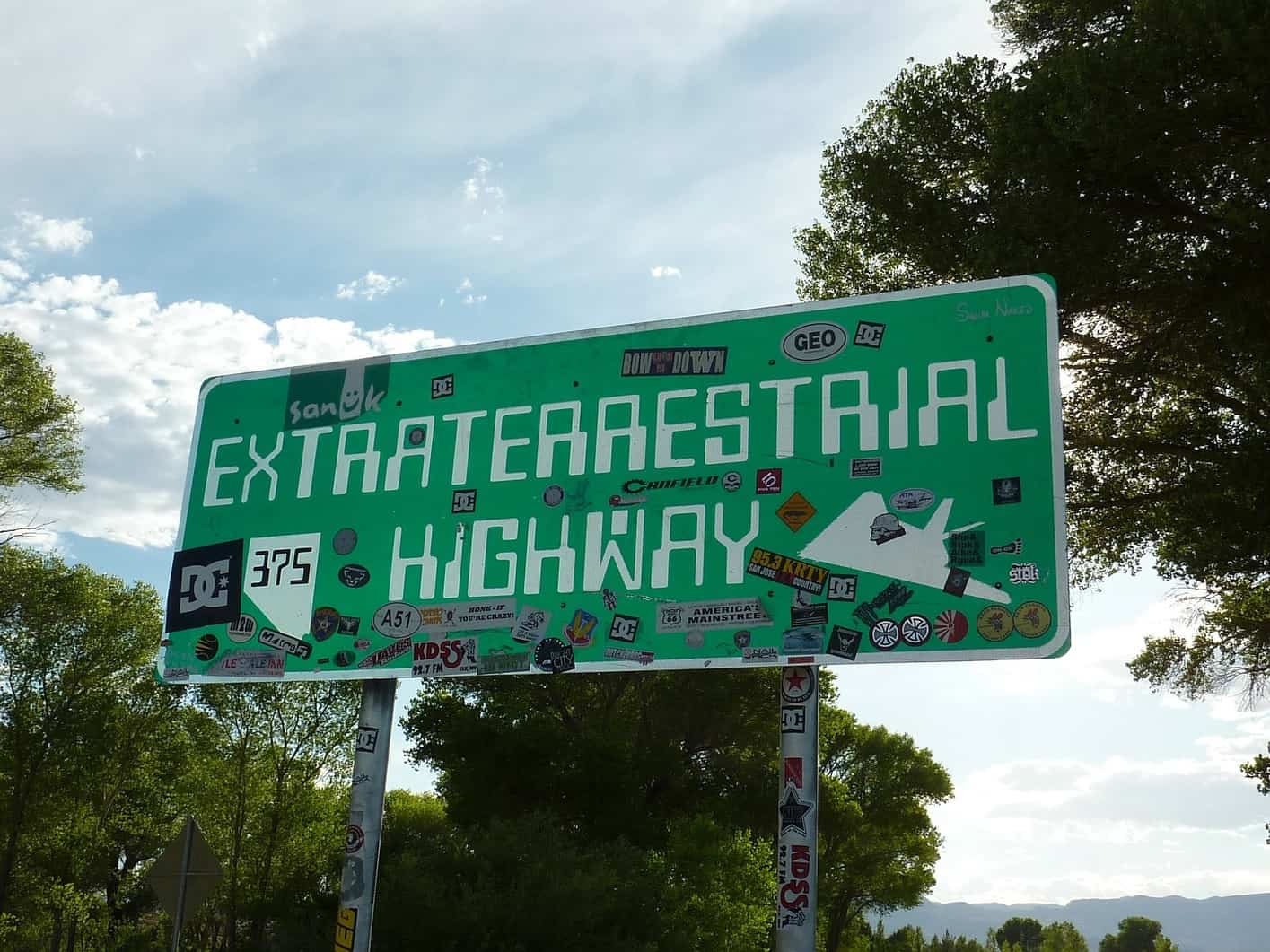 Extraterrestrial Highway, Área 51 desde Las Vegas