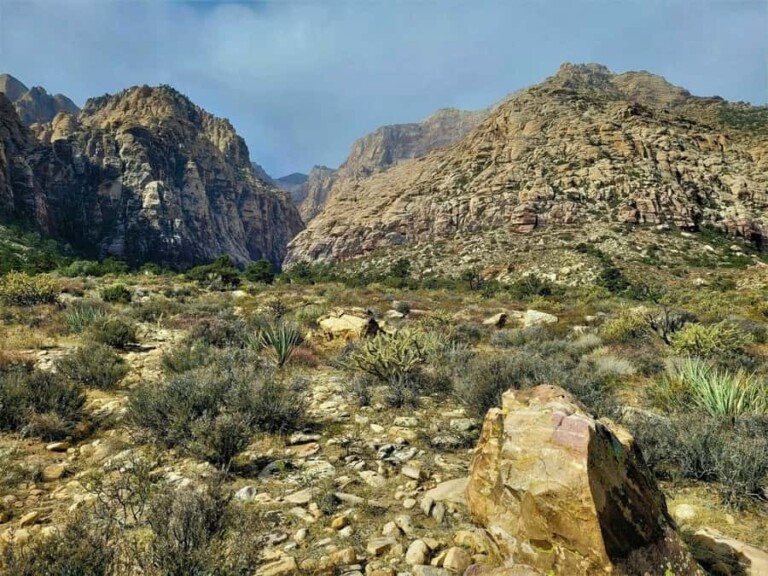10 Best Red Rock Canyon Hikes - Ice Box Canyon Hiking Through Red Rock 768x576