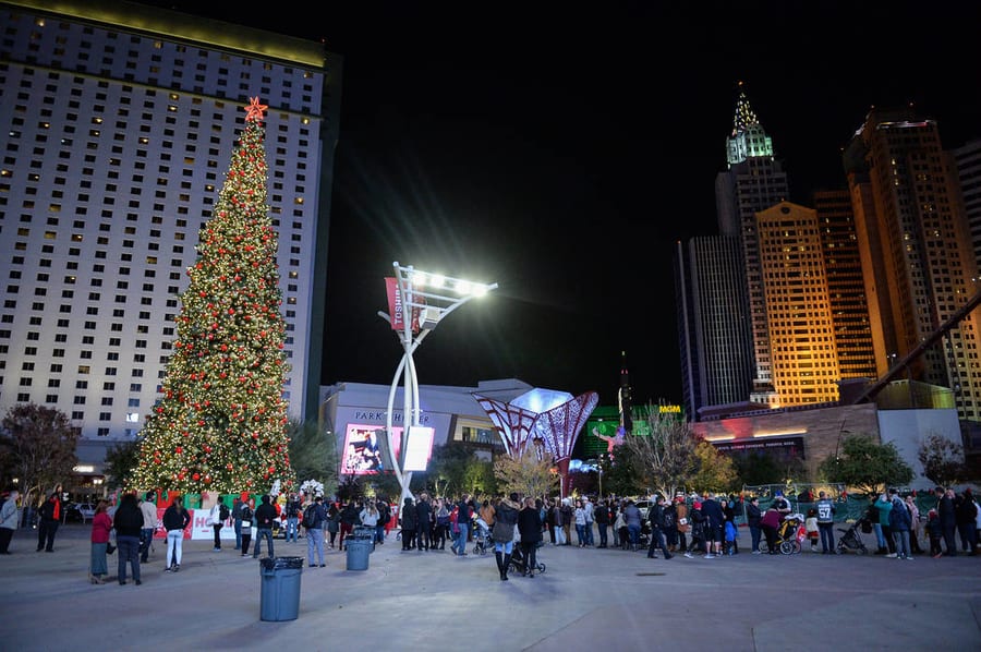 Holiday Experience at The Park, Las Vegas Christmas tree lighting