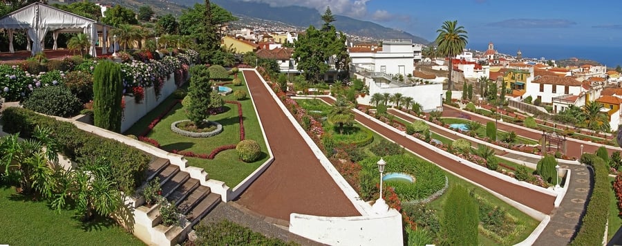 Gardens of the Marquesado de la Quinta Roja, la orotava map