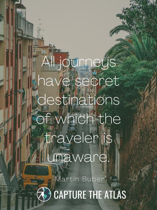 All journeys have secret destinations of which the traveler is unaware