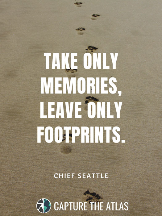 Take only memories, leave only footprints