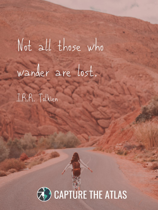 Not all those who wander are lost