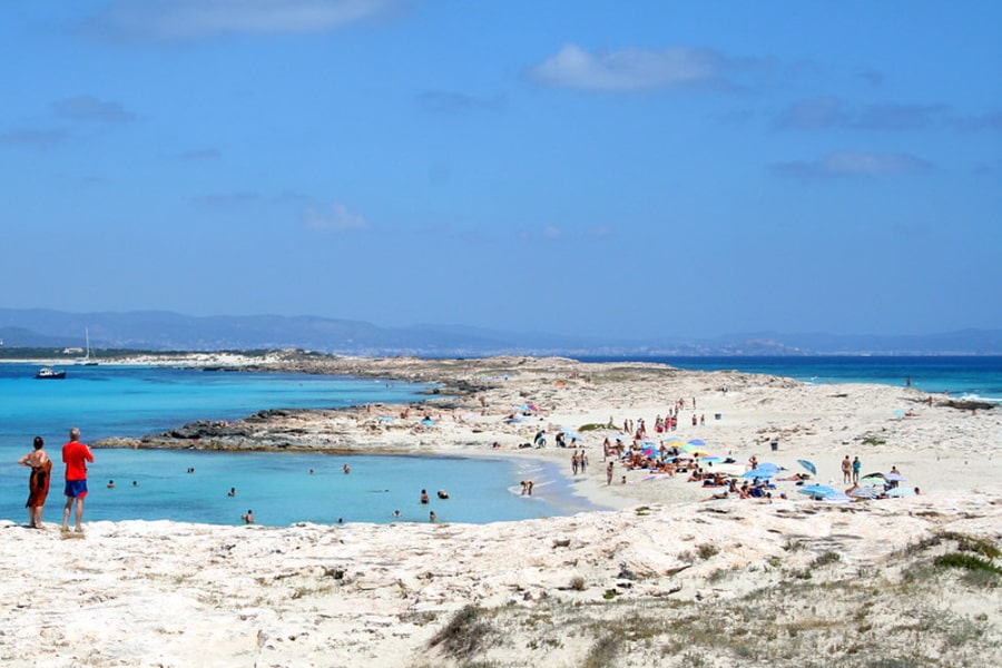 Ses Illetes Beach, Formentera, coast in spain