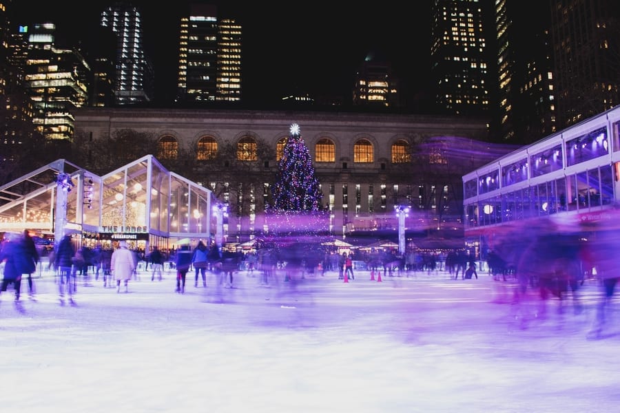 Bryant Park ice skating, things to do in nyc in the winter