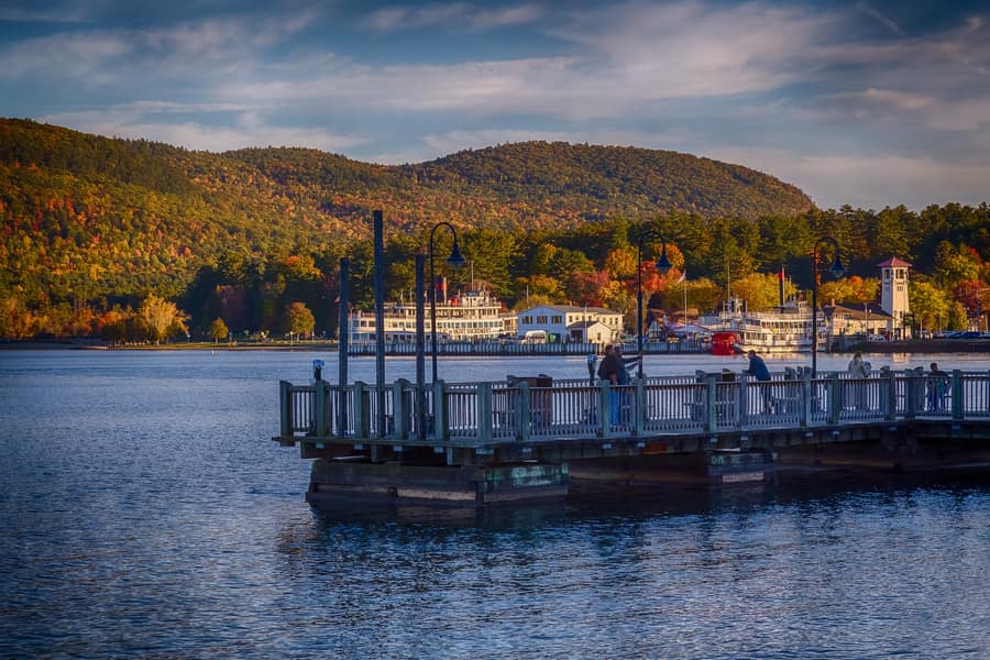 Lake George, mapa del estado de nueva york con nombres