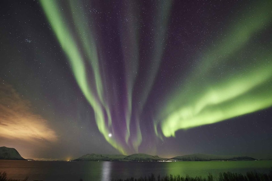 auroras boreales en noruega, clima en tromso