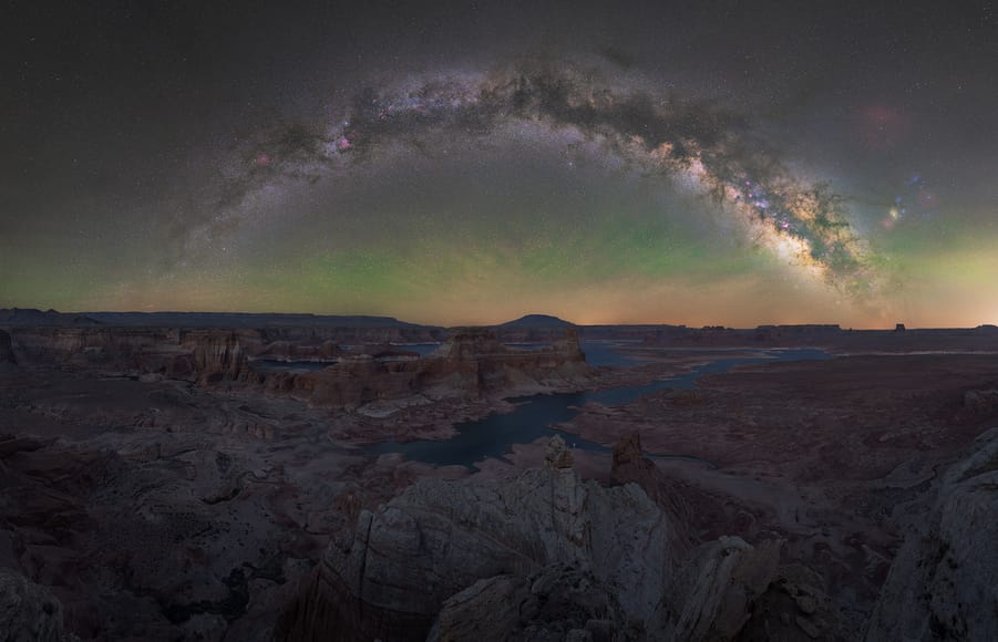 Milky Way Panorama in the Northern Hemisphere (USA)