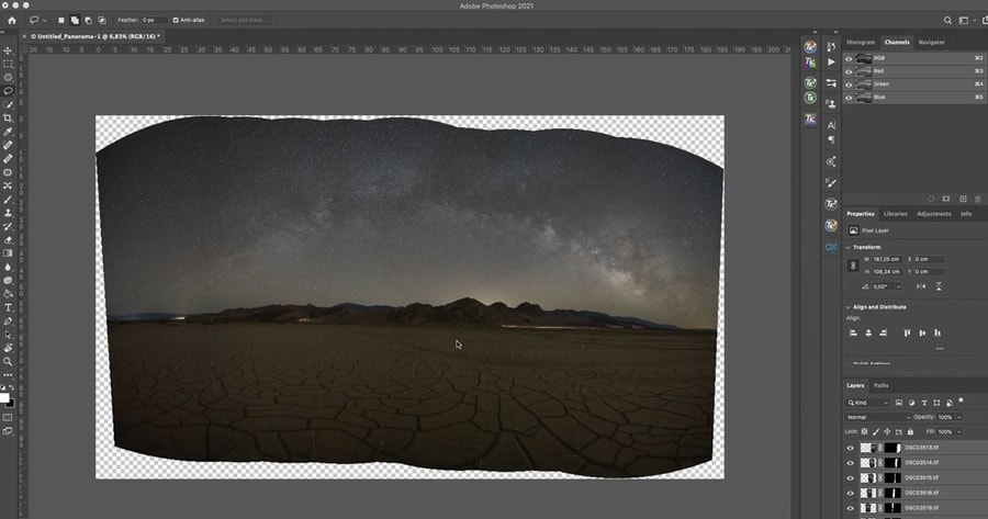 Learn how to create Milky Way panoramas in Photoshop