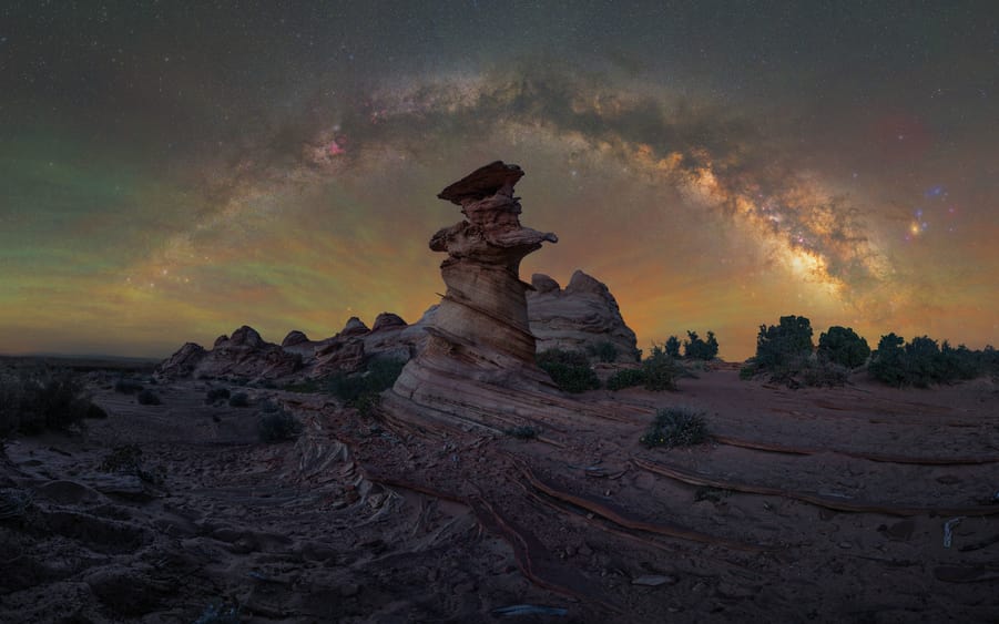 Milky Way panorama in USA