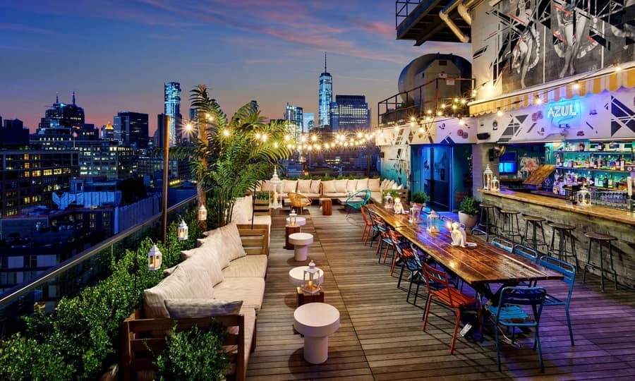 Azul at Hotel Hugo, nyc rooftop party