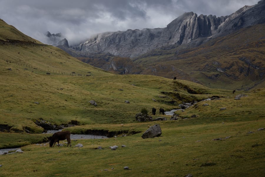 Dramatic landscapes in Peruvian Andes
