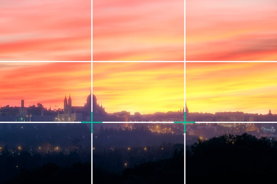 Rule of thirds in cityscapes
