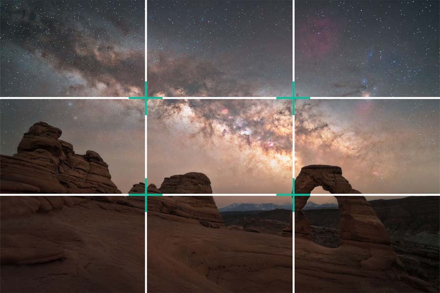 Rule of thirds in astrophotography, learn how to apply the rule of thirds in astrophotography