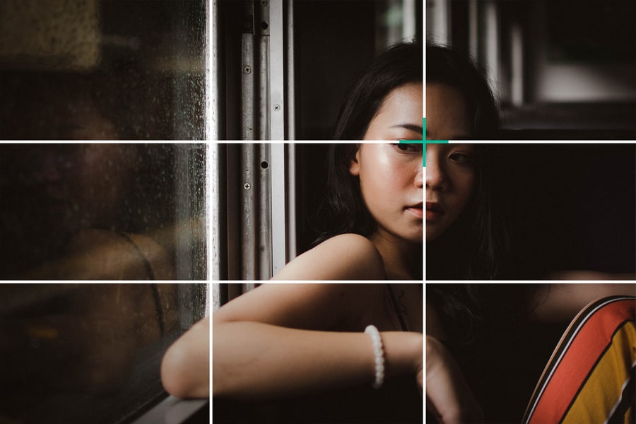 Learn how to apply the rule of thirds in portrait photography