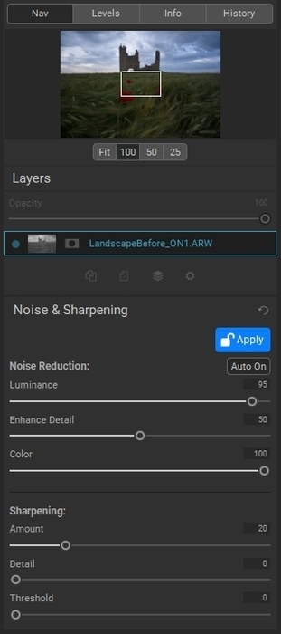 ON1 NoNoise AI noise reduction tutorial