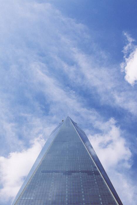 Ground view of Freedom Tower, one world observatory deck