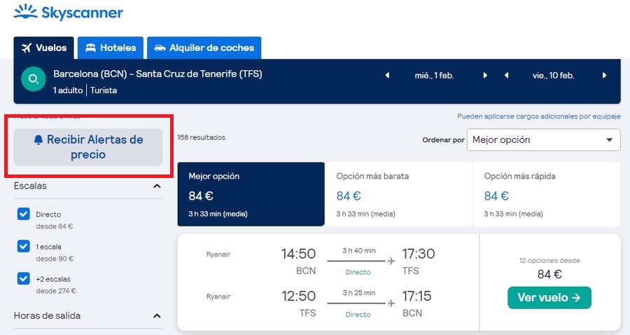 Trucos para encontrar vuelos baratos a Tenerife