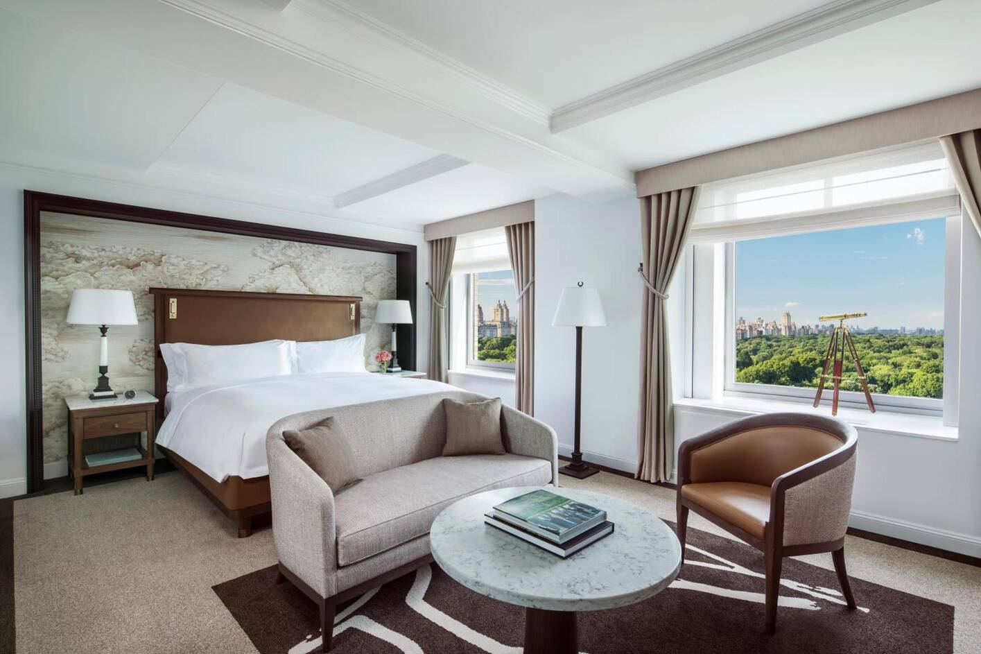 Bedroom at The Ritz-Carlton New York, top luxury hotel in nyc