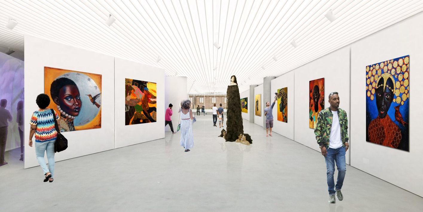 Galería de arte en MoCADA, un museo en Brooklyn