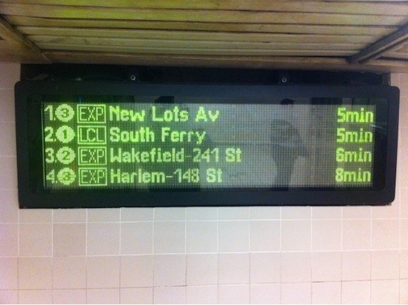 Subway countdown clock, how much is the subway in new york city