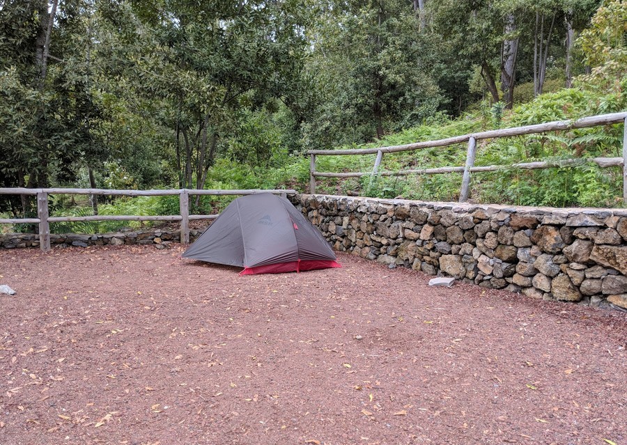 Las Calderetas, sitio popular para acampar en Tenerife norte