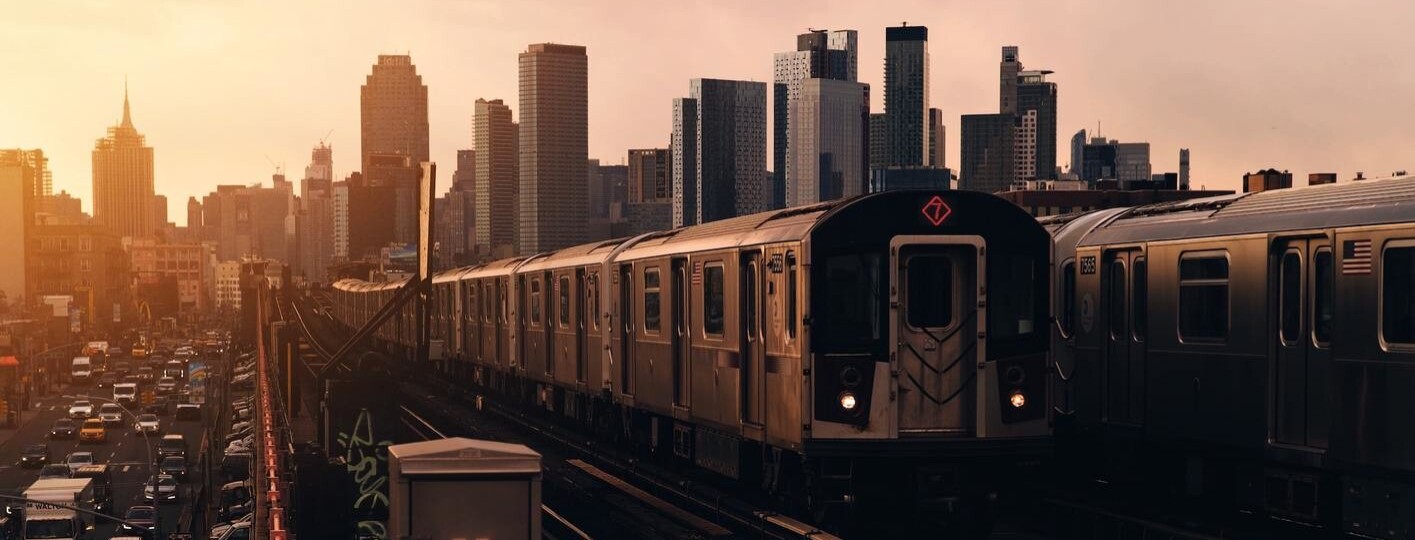 Subway train, guide to NYC subway