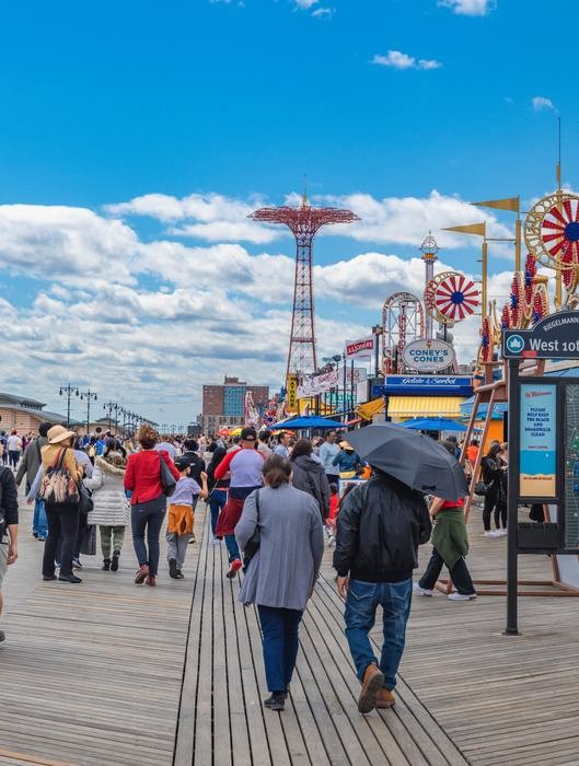 Coney Island Boardwalk, coney island in new york city